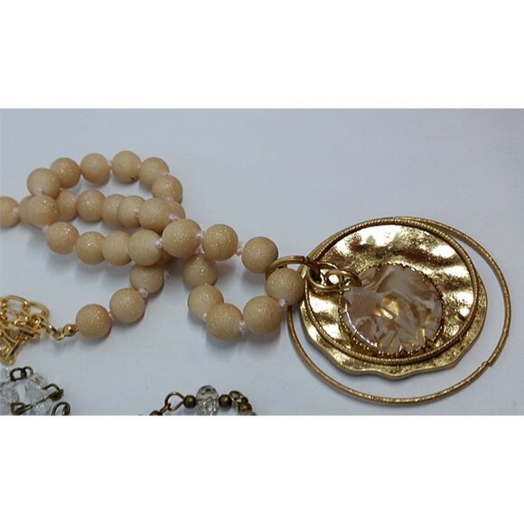 CURATED bundle lot 2 boho style statement look necklaces - Picture 3 of 5